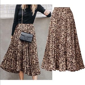 Pleated Midi Skirt
